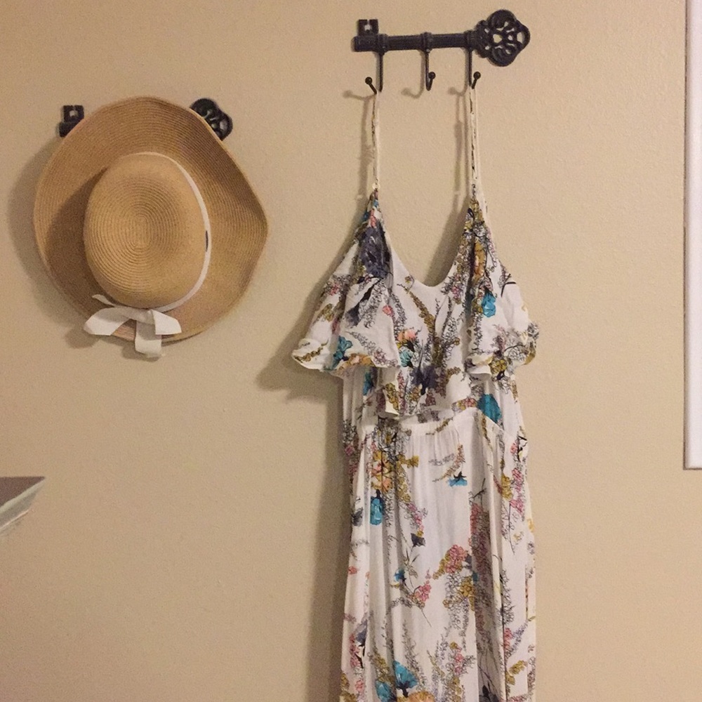 Long flower dress.